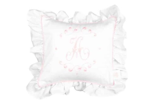 Pillow with letter for a girl