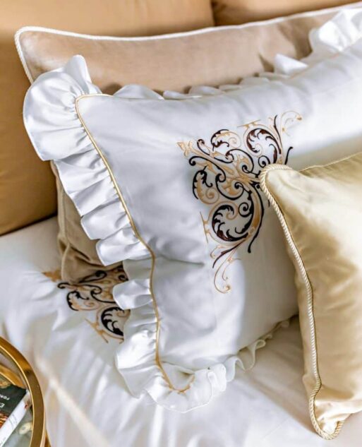 Luxury Bed Linen Set "Mustard and Brown" - Image 3