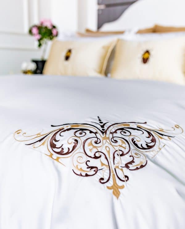 Luxury Bed Linen Set "Mustard and Brown" - Image 2