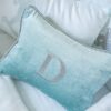 Aquamarine pillow with Letter - Image 4