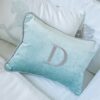 Aquamarine pillow with Letter - Image 2