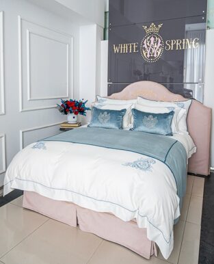 Denim Velvet Bed Runn