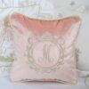 Pink Velvet Initial Pillow - Image 2