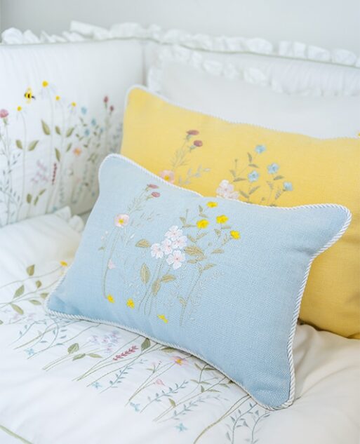 "Sky Petal Elegance" Pillow