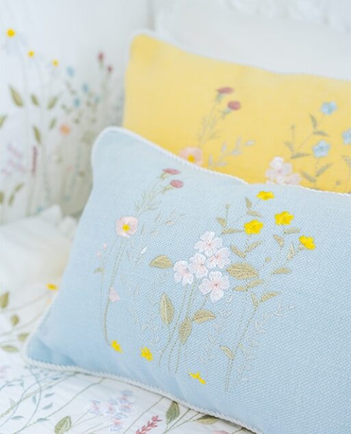 "Sky Petal Elegance" Pillow - Image 2