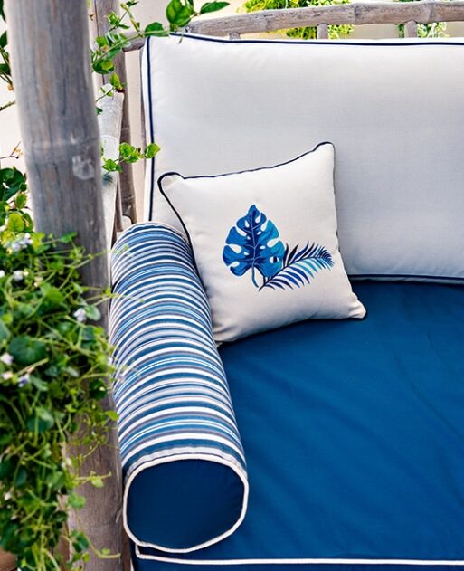 Palm Breeze Embroidered Cushion - Image 7