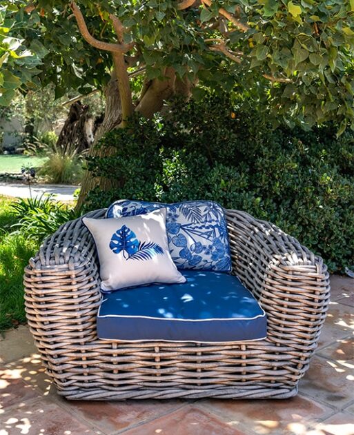 Palm Breeze Embroidered Cushion - Image 3
