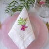 3 Tropical Elegance Hemstitch Linen Napkins - Image 3