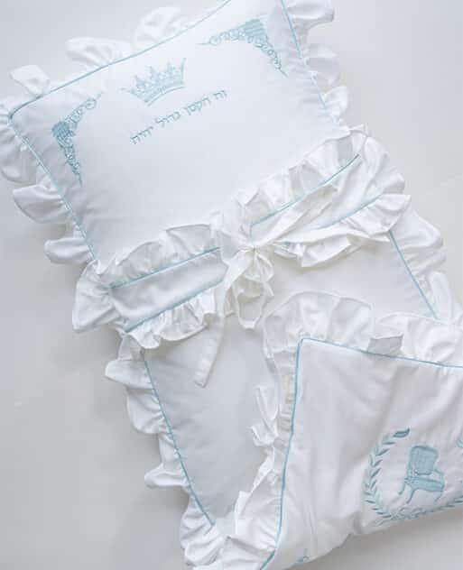 Luxury Brit Milah Pillow "Light Blue" - Image 4