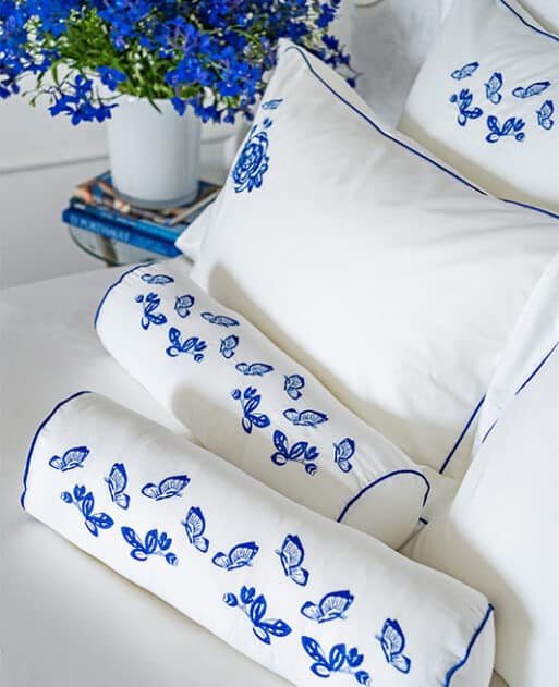 Decorative Pillow "Blue Butterfly" - Image 2