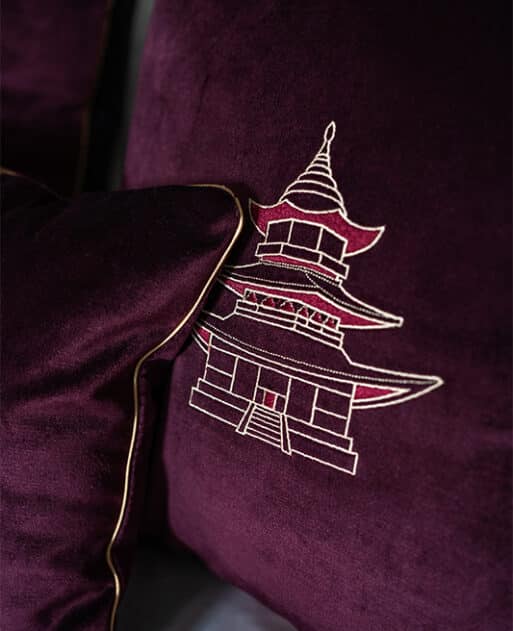 Imperial Bordeaux Velvet Pillow - Image 2