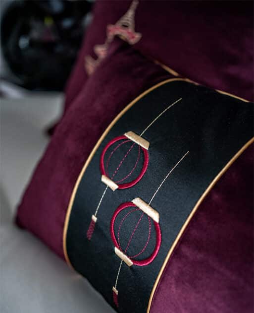 Mystic Lanterns Velvet Cushion - Image 3