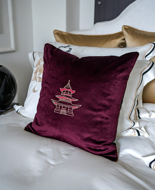 Imperial Bordeaux Velvet Pillow - Image 4
