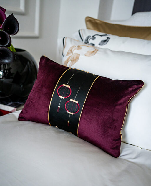 Mystic Lanterns Velvet Cushion - Image 2
