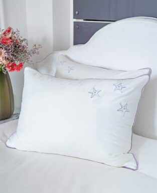 Sea Star Embroidered Cushion – Lilac (80×60)