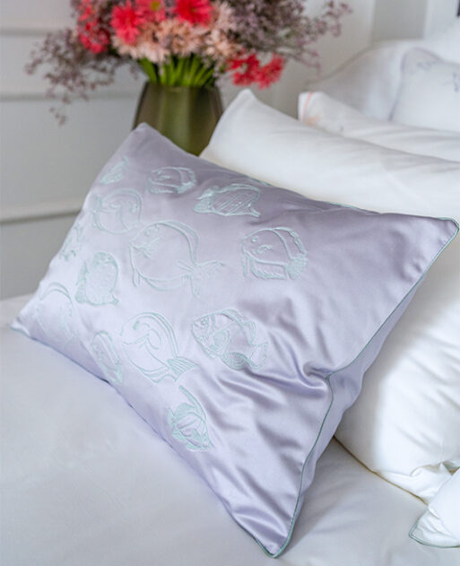 "Aqua Gleam" Decorative Pillow