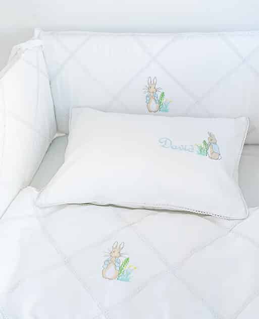 Personalized Peter Rabbit Baby Pillowcase / ציפית לכרית עם פיטר הארנב ושם - Image 3
