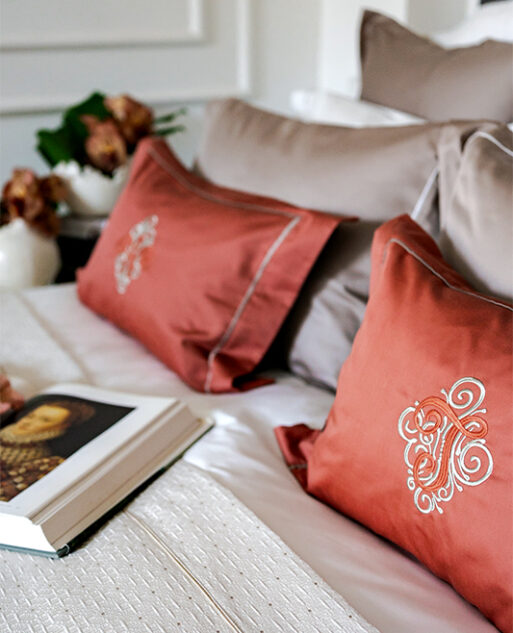 Royal Monogram Embroidered Pillow - Image 4