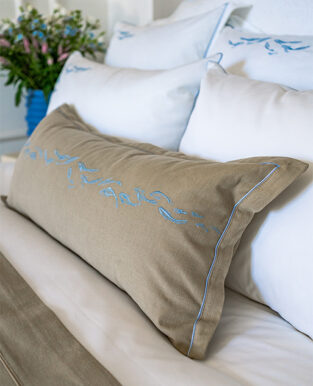 Blue Fish Accent Pillow