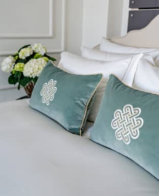 Signature Knot Velvet Cushion